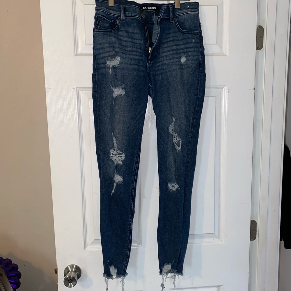 Express cropped jeans with extreme stretch